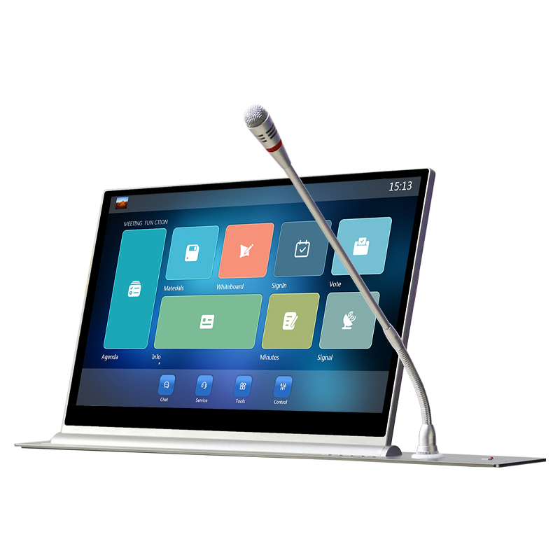 LCD Monitor Lift Hidden Table Paperless Conference System